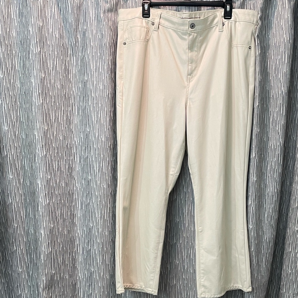 American Eagle Outfitters Cream Vegan Leather Pants